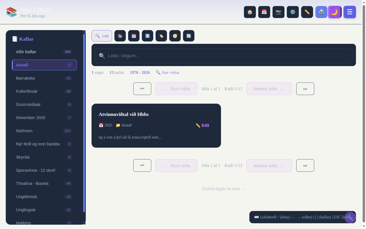 Sögubók — 409 sögur
